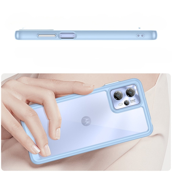 Pouzdro pro Motorola Moto G13 / G23, Fusion Hybrid, transparentní / modré