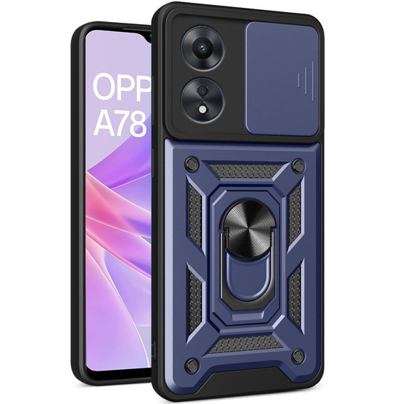 Pouzdro pro Oppo A78 5G, CamShield Slide, modré