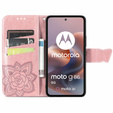 Klopové pouzdro pro Motorola Moto G86 5G, Butterfly, růžové rose gold
