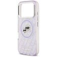Pouzdro Karl Lagerfeld IML Glitter Karl & Choupette Heads Logo MagSafe pro iPhone 17 Pro