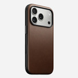 Pouzdro Nomad pro iPhone 17 Pro, moderní kožené pouzdro, hnědé