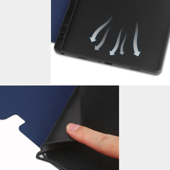 Pouzdro pro Samsung Galaxy Tab S10 Lite / S10 FE / S9 FE, Business Card and Pen Slot, modré