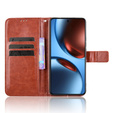 Klopové pouzdro pro Realme GT 7 / 7T, Crazy Horse Wallet, hnědé