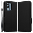 Klopové pouzdro pro Nokia X30 5G, Wallet Litchi Magnet Case, černé