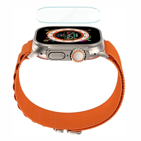 2x Tvrzené sklo s montážním rámečkem ERBORD pro Apple Watch Ultra 1/2/3 49 mm