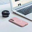 Silikonový obal pro Samsung Galaxy A17 5G, pro MagSafe, růžový