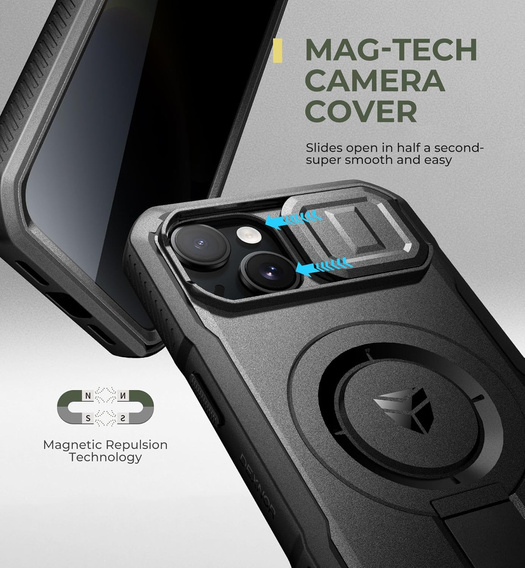 Pancéřové pouzdro Dexnor CamProtect MagSafe pro iPhone 13 / 14