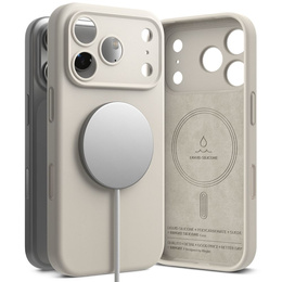 Pouzdro Ringke pro iPhone 17 Pro Max, silikonové magnetické pouzdro MagSafe, kámen