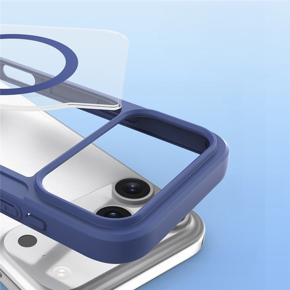 Pouzdro Dux Ducis pro iPhone 17 Pro Max, Skin X Pro, s klopou, pro MagSafe, tmavě modré