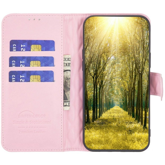 Klopové pouzdro pro Samsung Galaxy A05s, Wallet, BINFEN COLOR, růžové