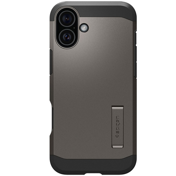 Pouzdro Spigen pro iPhone 16, Tough Armor Mag MagSafe, šedé + 9H tvrzené sklo