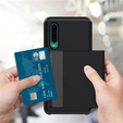 Pouzdro pro Huawei P30, Sliding Card Holder, černé