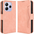 Klopové pouzdro pro Xiaomi Redmi Note 14 4G, Card Slot, růžové