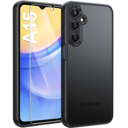 Pouzdro pro Samsung Galaxy A15, Fusion, transparentní / černé + 9H sklo