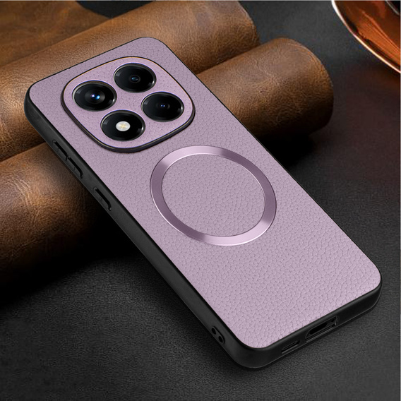 Pouzdro pro Xiaomi Redmi Note 14 Pro 5G, Leather Hybrid MagSafe, fialové