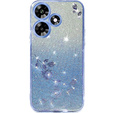 Pouzdro pro Infinix Hot 30i, Glitter Flower, modré