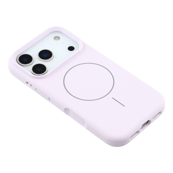 Silikonové pouzdro pro iPhone 17 Pro Max, pro MagSafe, proti nárazu, fialové