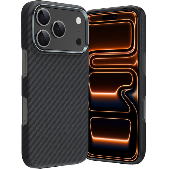 Pouzdro pro iPhone 17 Pro, Carbon Fiber, pro MagSafe, černé