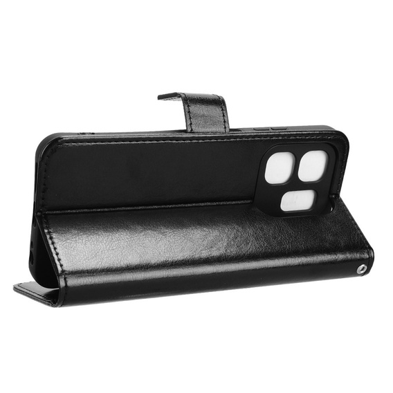 Klopové pouzdro pro Infinix Hot 50i 4G, Crazy Horse Wallet, černé
