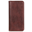 Pouzdro pro Samsung Galaxy S24 Ultra, Wallet Litchi Leather, hnědé