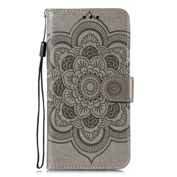 Klopové pouzdro pro Xiaomi Redmi Note 9s/ 9 Pro, Mandala Flower, šedé