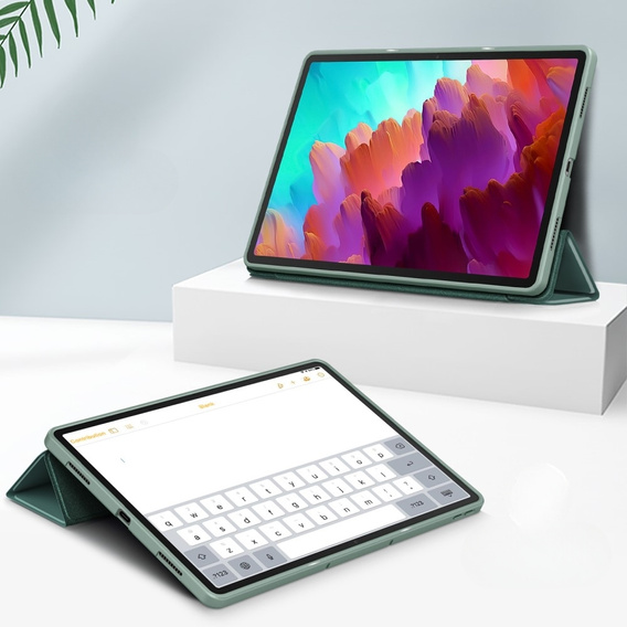 Pouzdro pro Lenovo Tab P12, Smartcase s prostorem pro stylus, zelené
