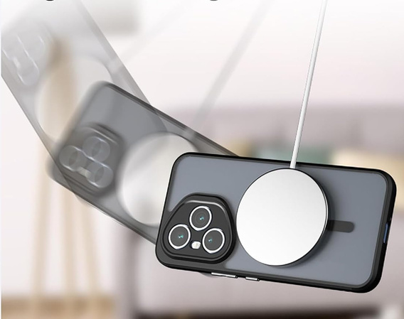 Pouzdro pro Honor 400 Pro 5G, pro MagSafe, ERBORD Matt Case, černý + sklo na displej