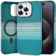 Pouzdro iPhone 15 Pro Max, Frame Kickstand, pro MagSafe, Moon Green