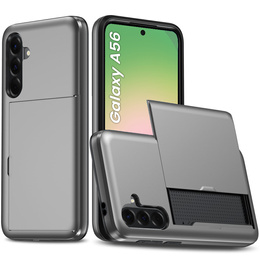 Pouzdro pro Samsung Galaxy A56 5G, Sliding Card Holder, šedé