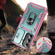 Pouzdro pro Samsung Galaxy S24+ Plus, CamShield Slide, zelená / růžová 