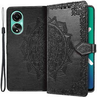 Klopové pouzdro pro Oppo A78 4G, Mandala, černé