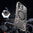 Pouzdro pro iPhone 16 Pro Max, pancéřované se stojánkem a deskou na rukojeť, šedé