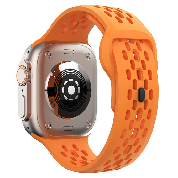 Silikonový řemínek pro Apple Watch 1/2/3/4/5/6/7/8/SE/ULTRA 42/44/45/49MM, oranžový
