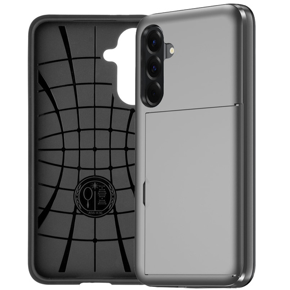 Pouzdro pro Samsung Galaxy A56 5G, Sliding Card Holder, šedé