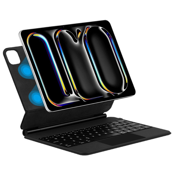 Pouzdro s klávesnicí pro iPad Pro 13" 2024, Magnetic Keyboard Touchpad, černé