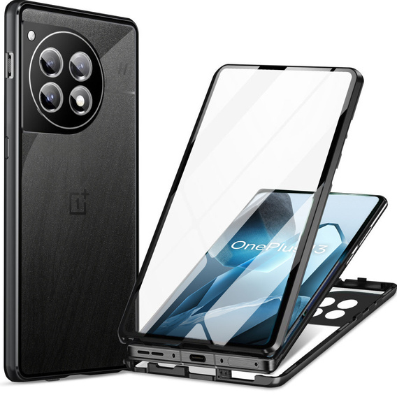 Pouzdro pro OnePlus 13, Magnetic Dual Glass, černé