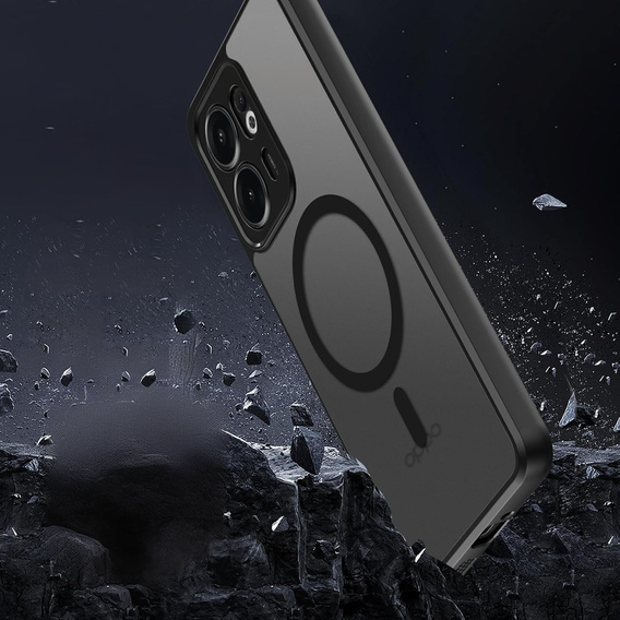 Pouzdro pro Oppo Reno 13F / Oppo Reno 13FS, pro MagSafe, ERBORD Matt Case, černý
