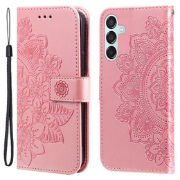 Klopové pouzdro pro Samsung Galaxy M15 5G, Mandala, růžové