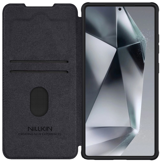 Flipové pouzdro NILLKIN pro Samsung Galaxy S25 Ultra, CamShield Qin Pro, kůže, černé
