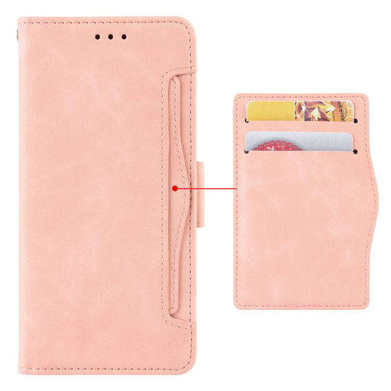 Klopové pouzdro pro Xiaomi Redmi Note 13 Pro+, Card Slot, růžové
