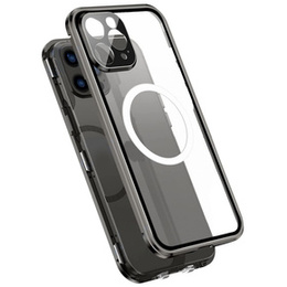 Magnetické pouzdro Dual Glass MagSafe pro iPhone 14 Pro Max, černé