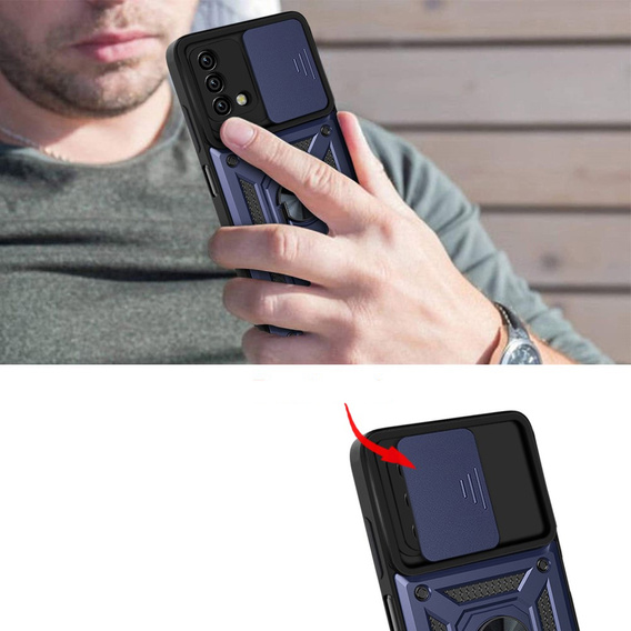 Pouzdro pro Oppo A74 4G, CamShield Slide, modré