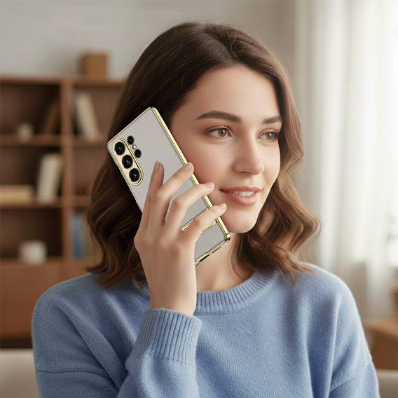 Pouzdro Electro Frame Leather s podstavcem pro Samsung Galaxy S26 Ultra