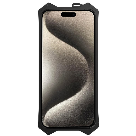 Pancéřové pouzdro pro iPhone 15 Pro Max, Aluminum Alloy, černé