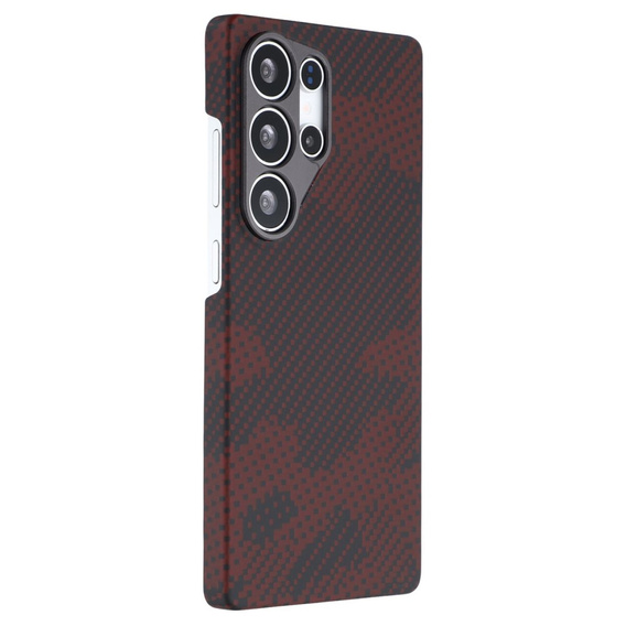Pouzdro pro Samsung Galaxy S25 Ultra, Aramid Fiber MagSafe, černá / červená