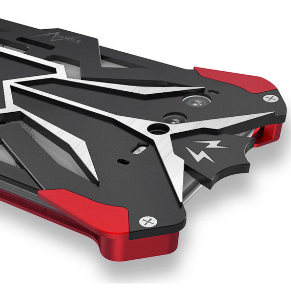 Pancéřové pouzdro pro Asus ROG Phone 6 5G, Aluminum Alloy, černá / červená