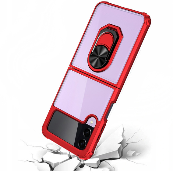 Pouzdro pro Samsung Galaxy Z Flip4 5G, Clear Ring, červené