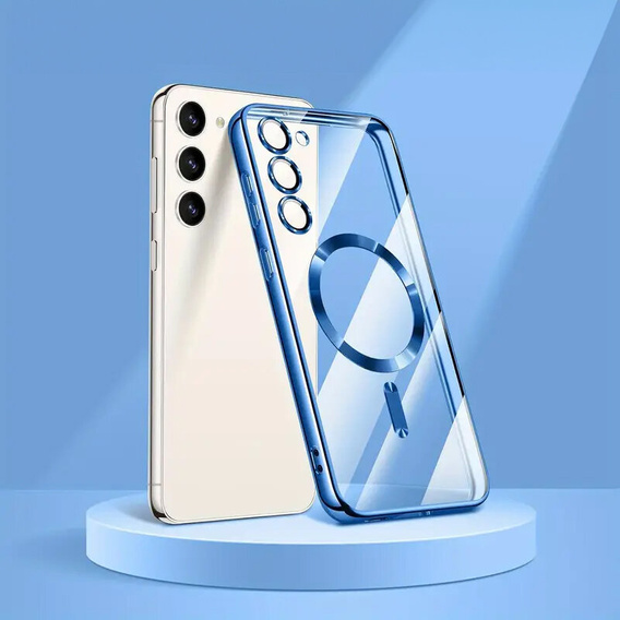 Pouzdro pro Samsung Galaxy A16, Electro MagSafe, modré + sklo na displej