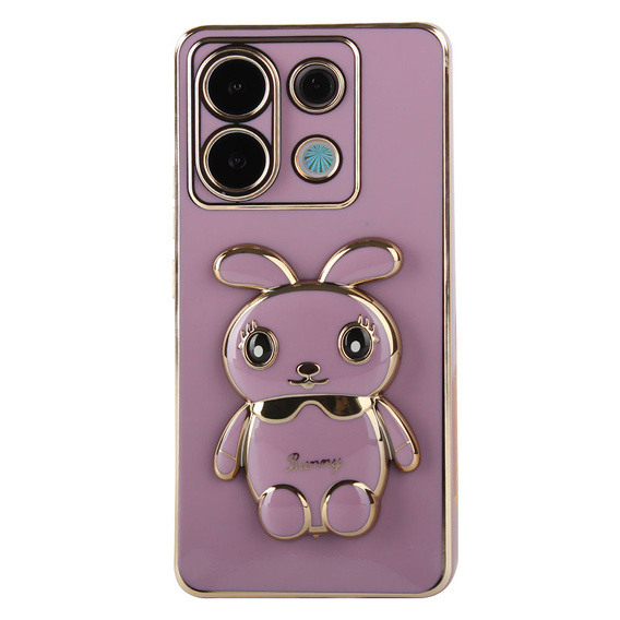 Pouzdro pro Xiaomi Redmi Note 13 Pro 5G, Rabbit, fialové + 9H tvrzené sklo