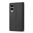 Pouzdro s klopou pro Samsung Galaxy S25 Edge, Rhombus Crossbody Leather, černé